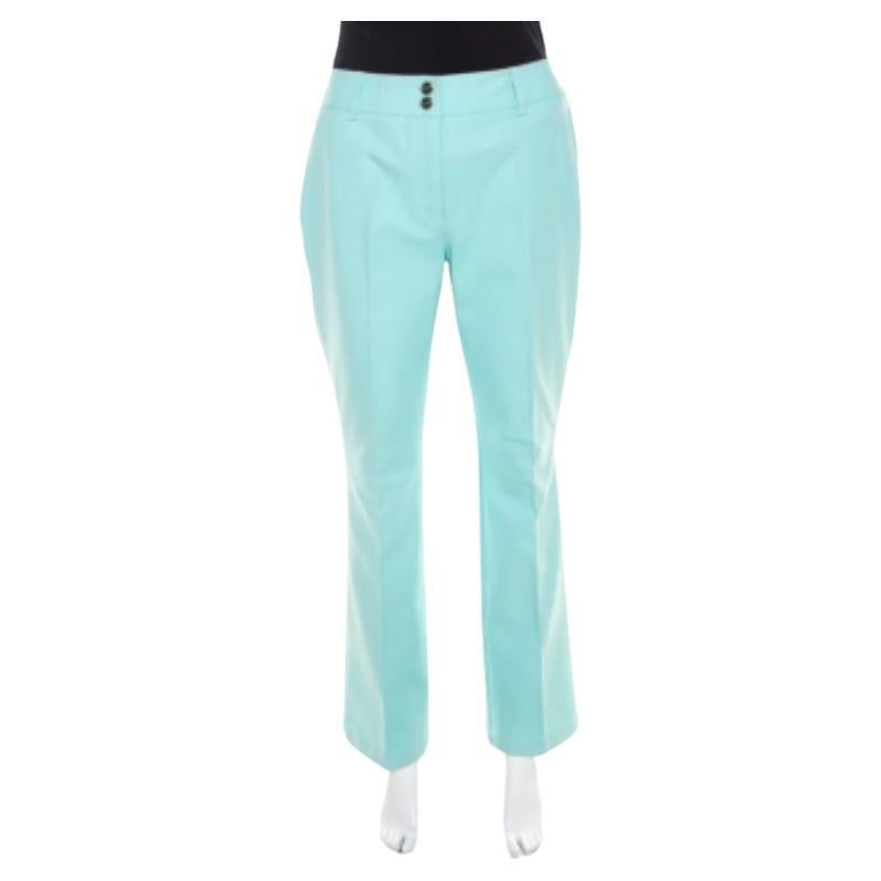 Escada Mintgrüne Baumwoll Stretch-Denim-Jeans aus Stretch in gerader Größe M
