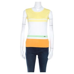 Escada Multi Colour Striped Knit Sleeveless Top M