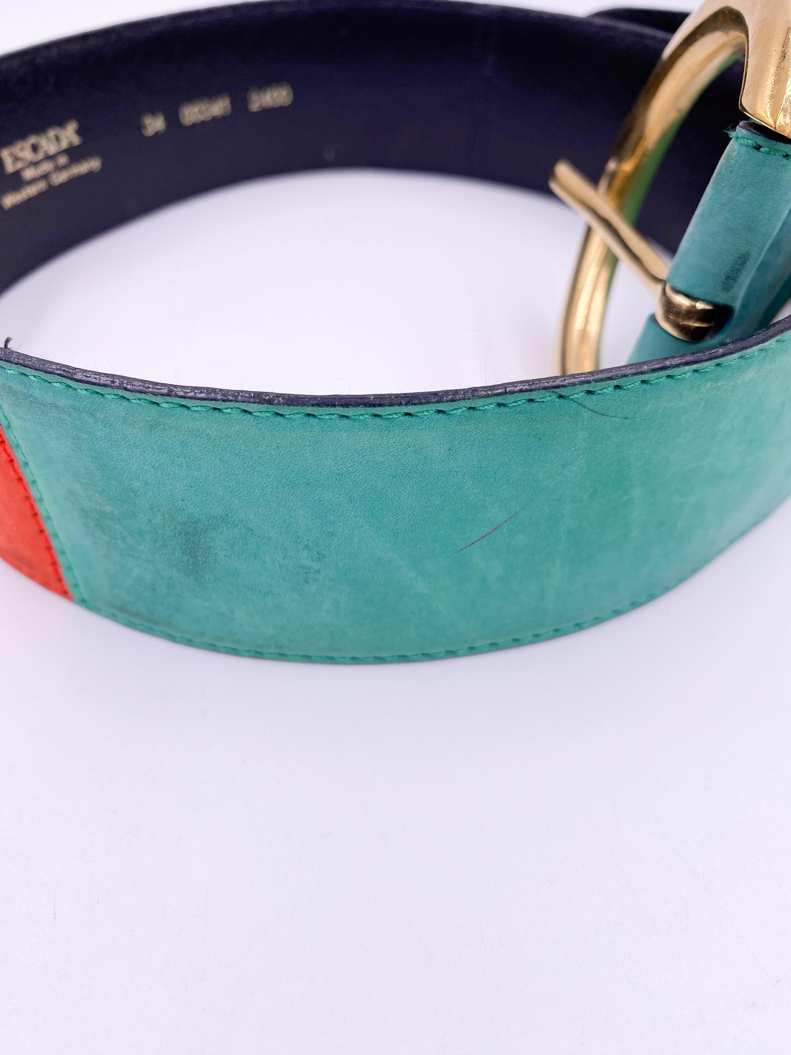 Cinturón Escada Hebilla Dorada Multicolor en venta 1