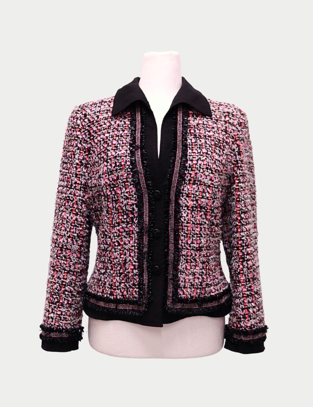 Escada Multicolour Tweed Jacket - EU 38 In condizioni buone in vendita a Amman, JO