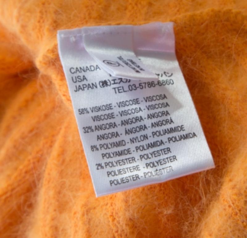 Giallo Escada Bolero Fuzzi in maglia d'angora a costine giallo senape L. in vendita
