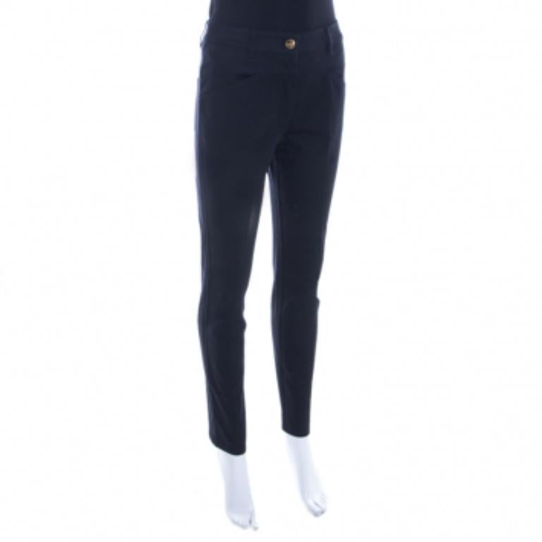 Nero Escada Jeans a gamba dritta Teresa in denim stretch blu navy S in vendita