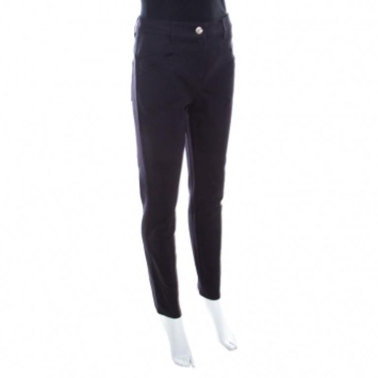 Nero Escada Jeans a gamba dritta Teresa in denim stretch blu navy S in vendita