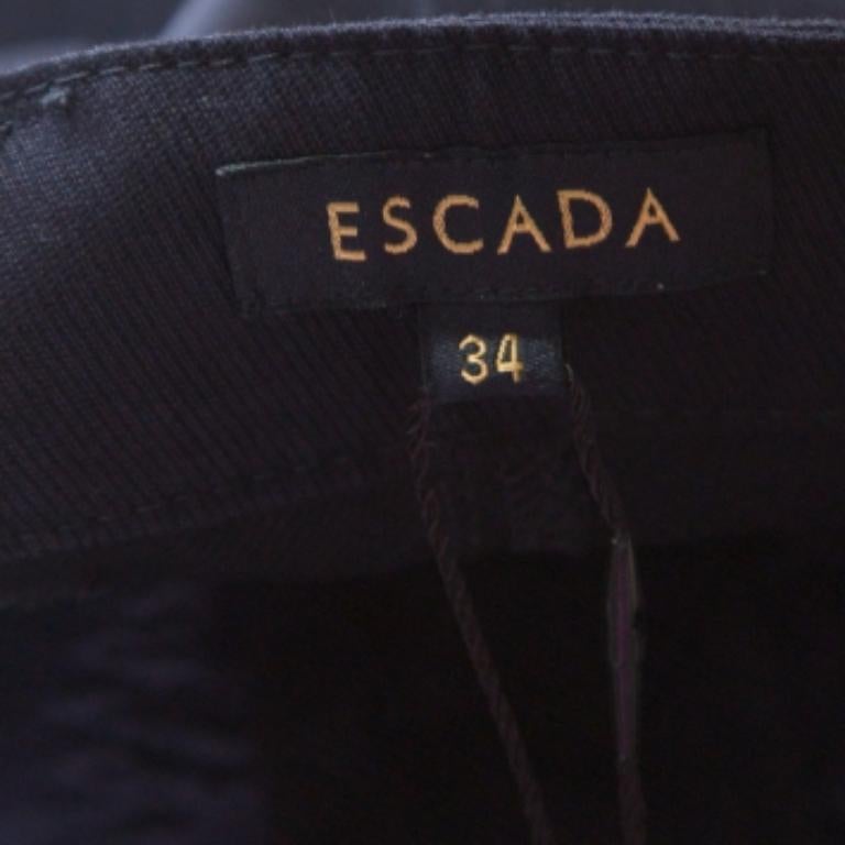 Donna Escada Jeans a gamba dritta Teresa in denim stretch blu navy S in vendita