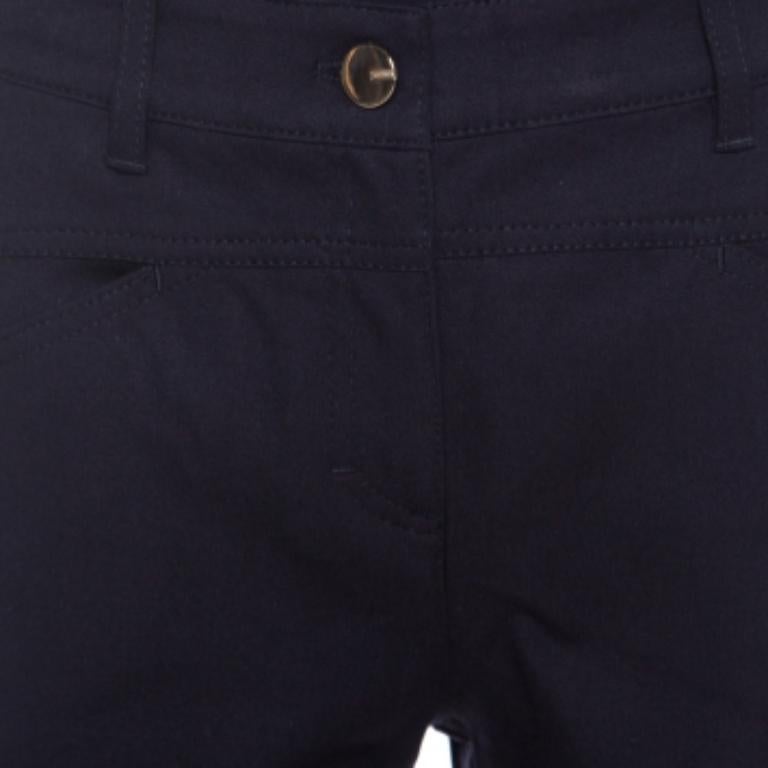 Escada Jeans a gamba dritta Teresa in denim stretch blu navy S in vendita 1