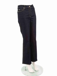 Escada Navy Denim Straight Leg Jeans Size L
