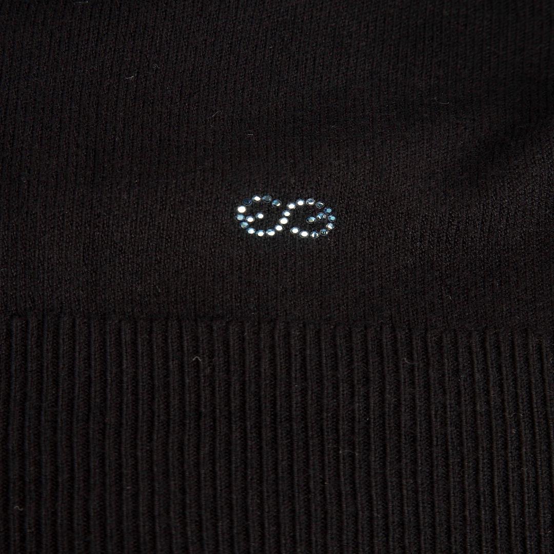 Noir Cardigan à col rond Escada Navy Taille XL en vente