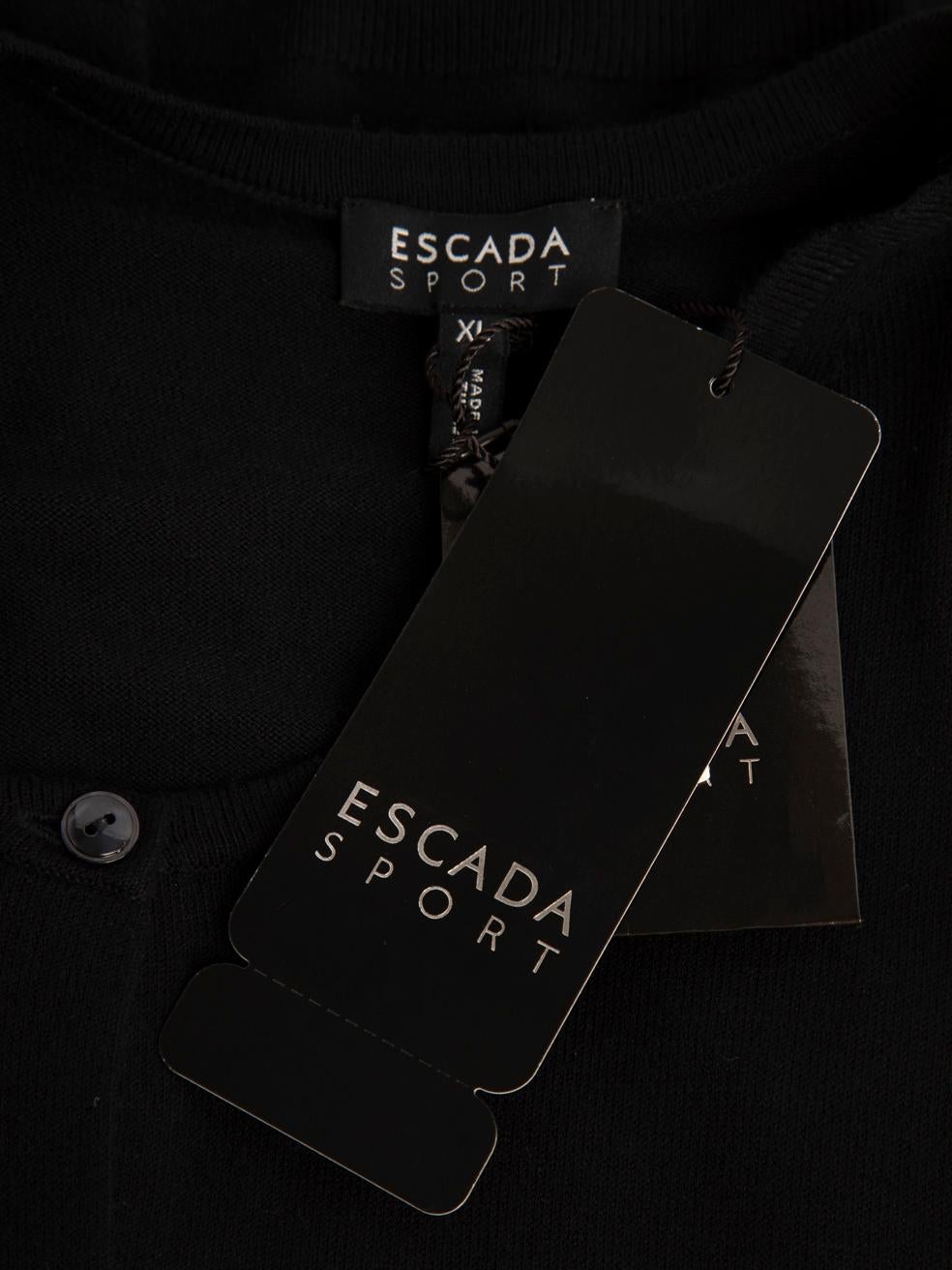 Cardigan à col rond Escada Navy Taille XL Neuf - En vente à London, GB