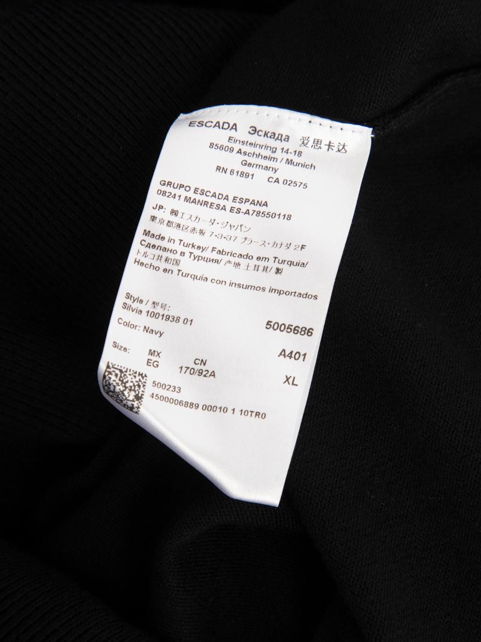 Cardigan à col rond Escada Navy Taille XL Pour femmes en vente