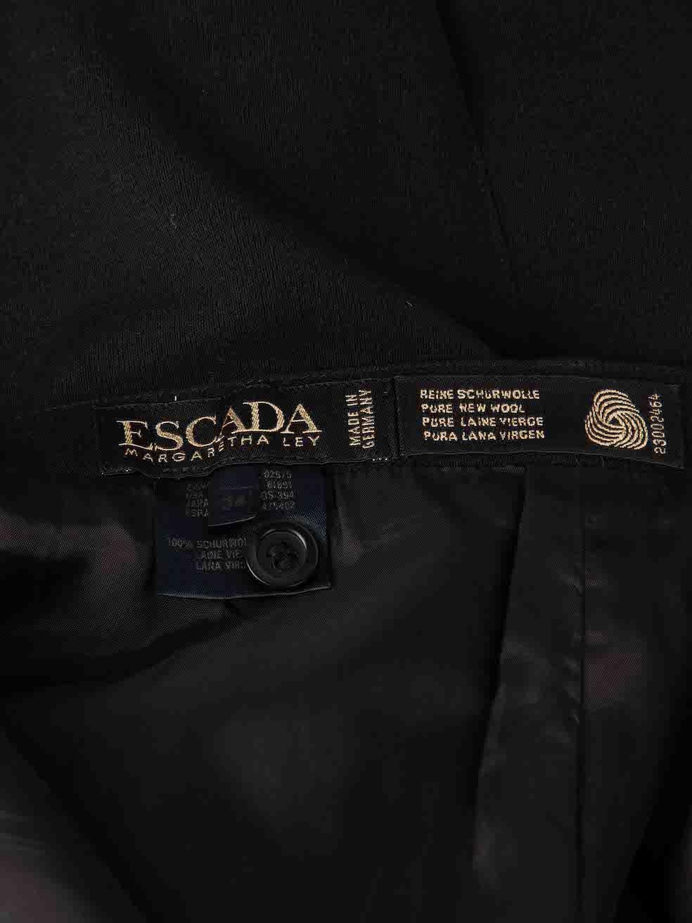 Women's Escada Navy Wool Pocket Flap Detail Skirt Size XS For Sale