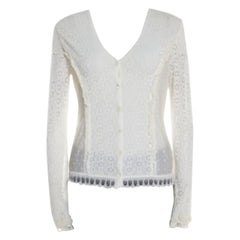 Escada Blanco M Chaqueta de manga larga con paneles de encaje M