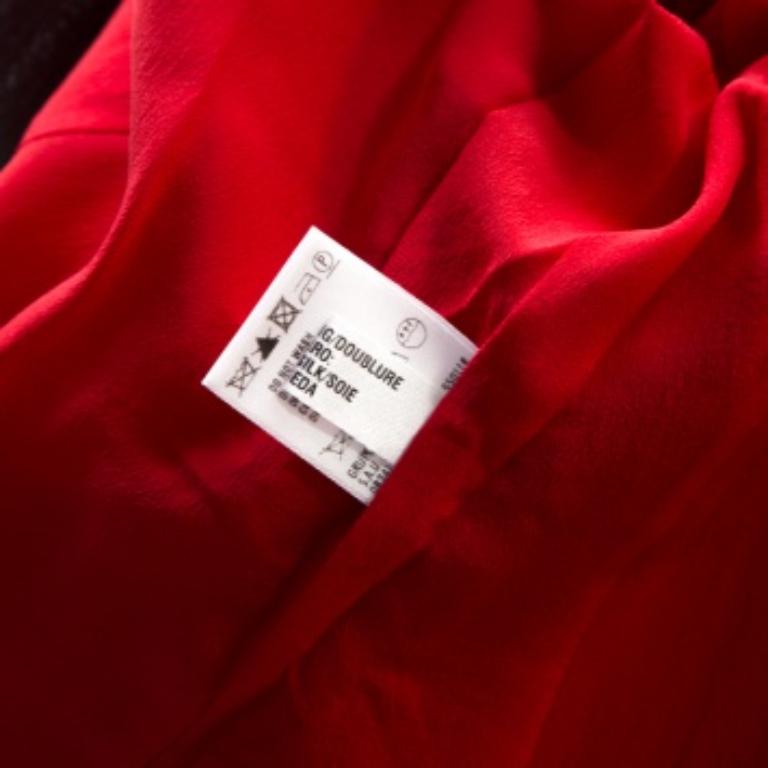 Escada Orange Silk Pleat Detail Tailored Button Front Blazer M 1