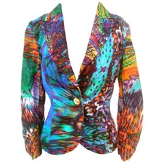 Escada Pastellfarbene Jacke mit psychedelischem Grafikdruck