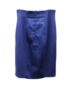 Jupe crayon Escada en cupro bleu