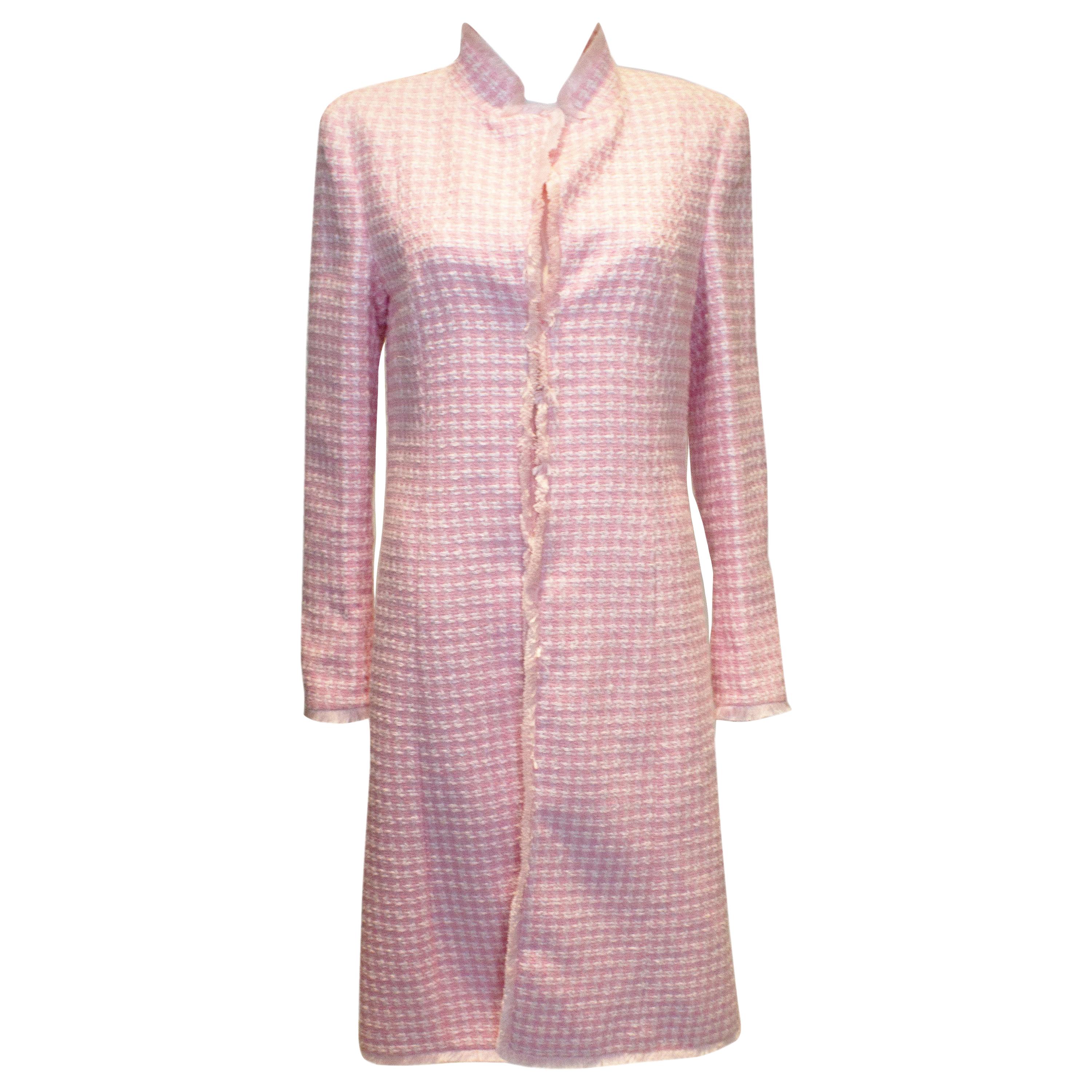 Escada Pink and White Coat For Sale