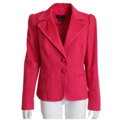 Escada Pink Cashmere Relaxed Blazer Jacket Size EU 42