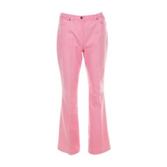 Escada Pink Cotton Twill Denim High Waist Flared Jeans M