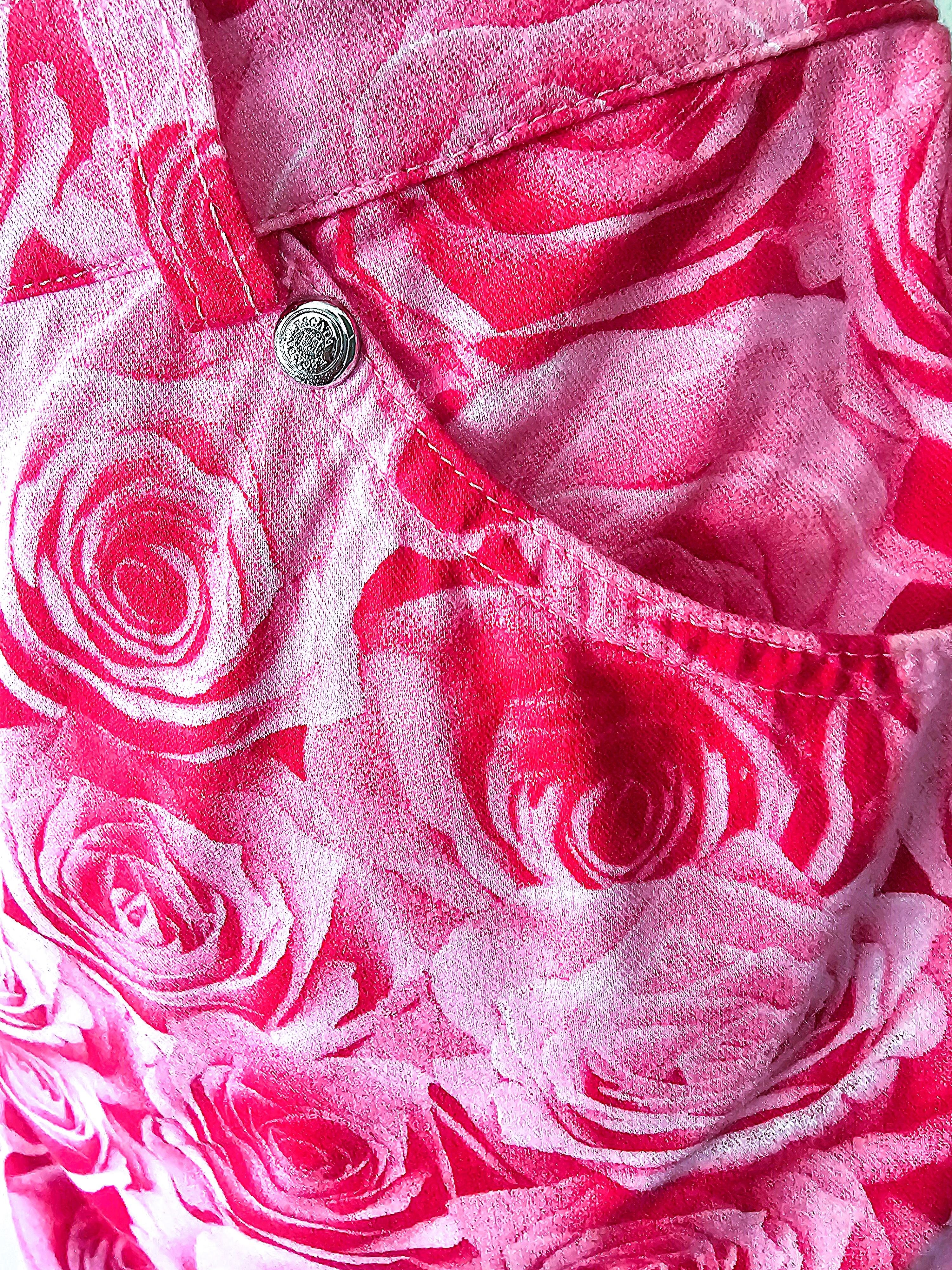 Escada Pink Floral High-wasted Floral Shorts 90s In condizioni ottime in vendita a 'S-HERTOGENBOSCH, NL