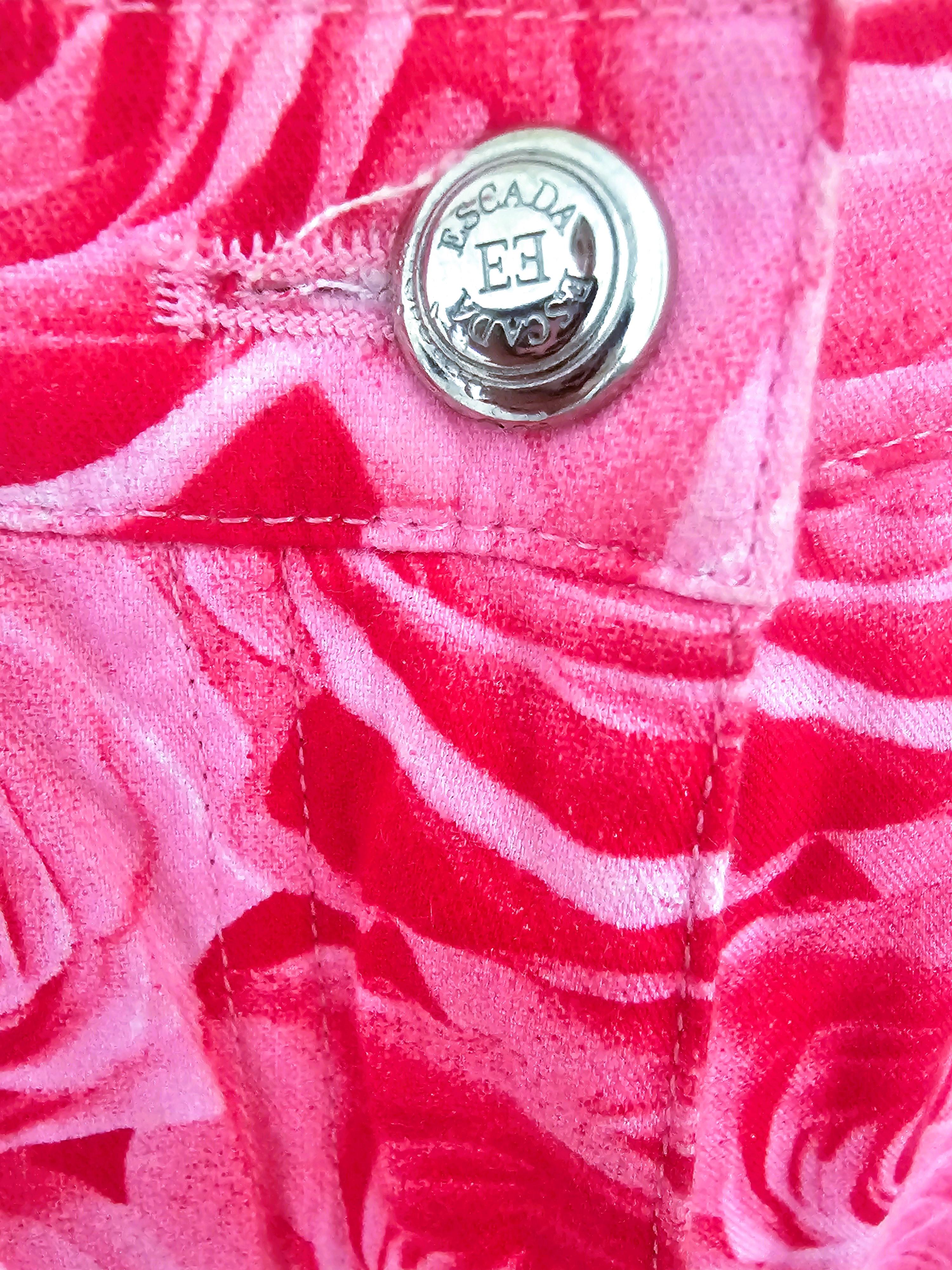 Escada Pink Floral High-wasted Floral Shorts 90s in vendita 1