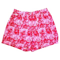 Vintage Escada Pink Floral High-wasted Floral Shorts 90s
