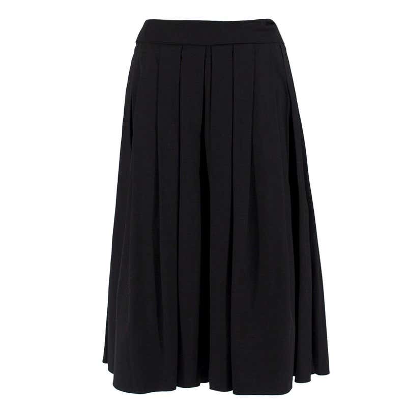 Escada Bold Black and Red Silk Crepe de Chine Maxi Ball Skirt For Sale ...
