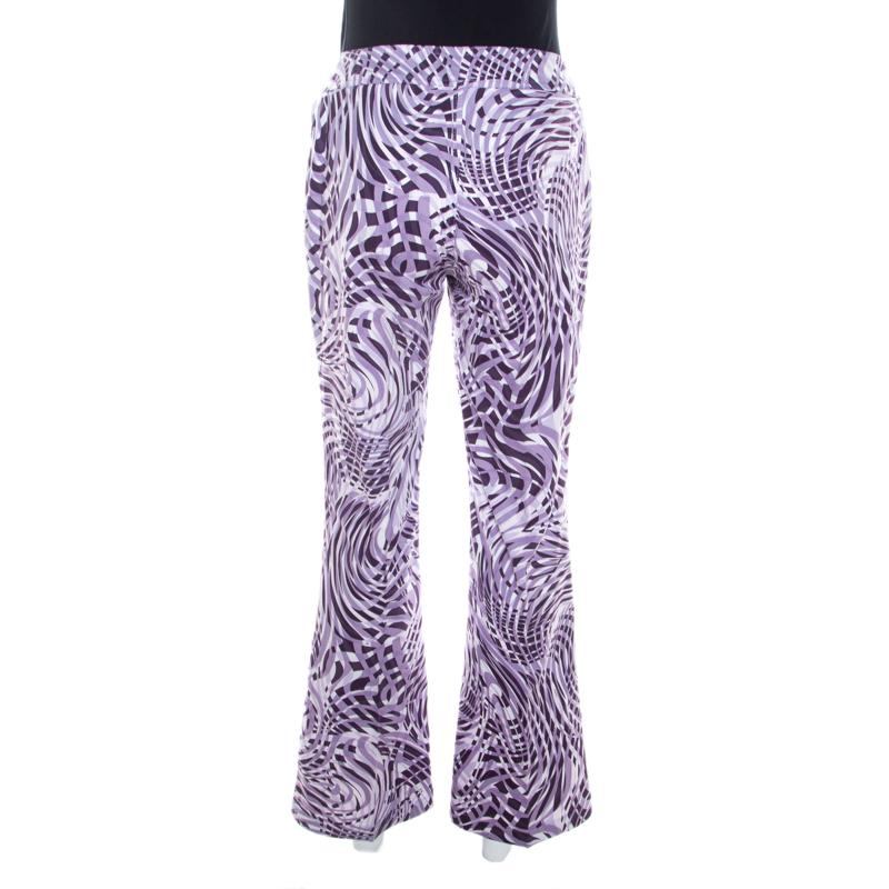 abstract print trousers
