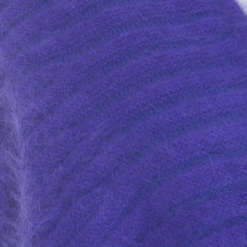 Escada Purple Angora Blend Button Front Fuzzy Bolero L 1