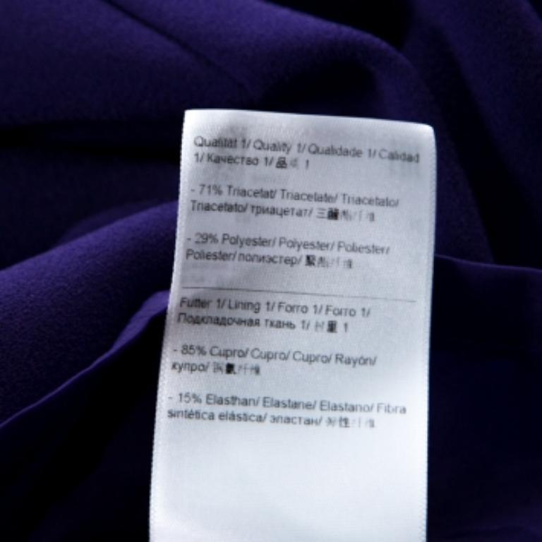 Escada Purple Crepe Pleated Bodice Detail Sleeveless Danicara Dress M en Bueno estado para la venta en Dubai, Al Qouz 2