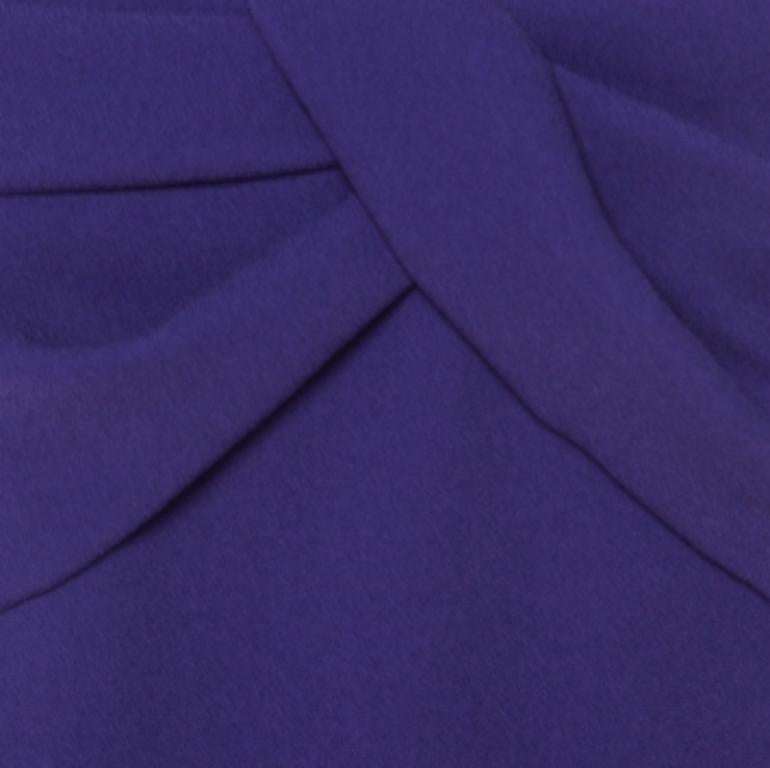 Escada Purple Crepe Pleated Bodice Detail Sleeveless Danicara Dress M en venta 1