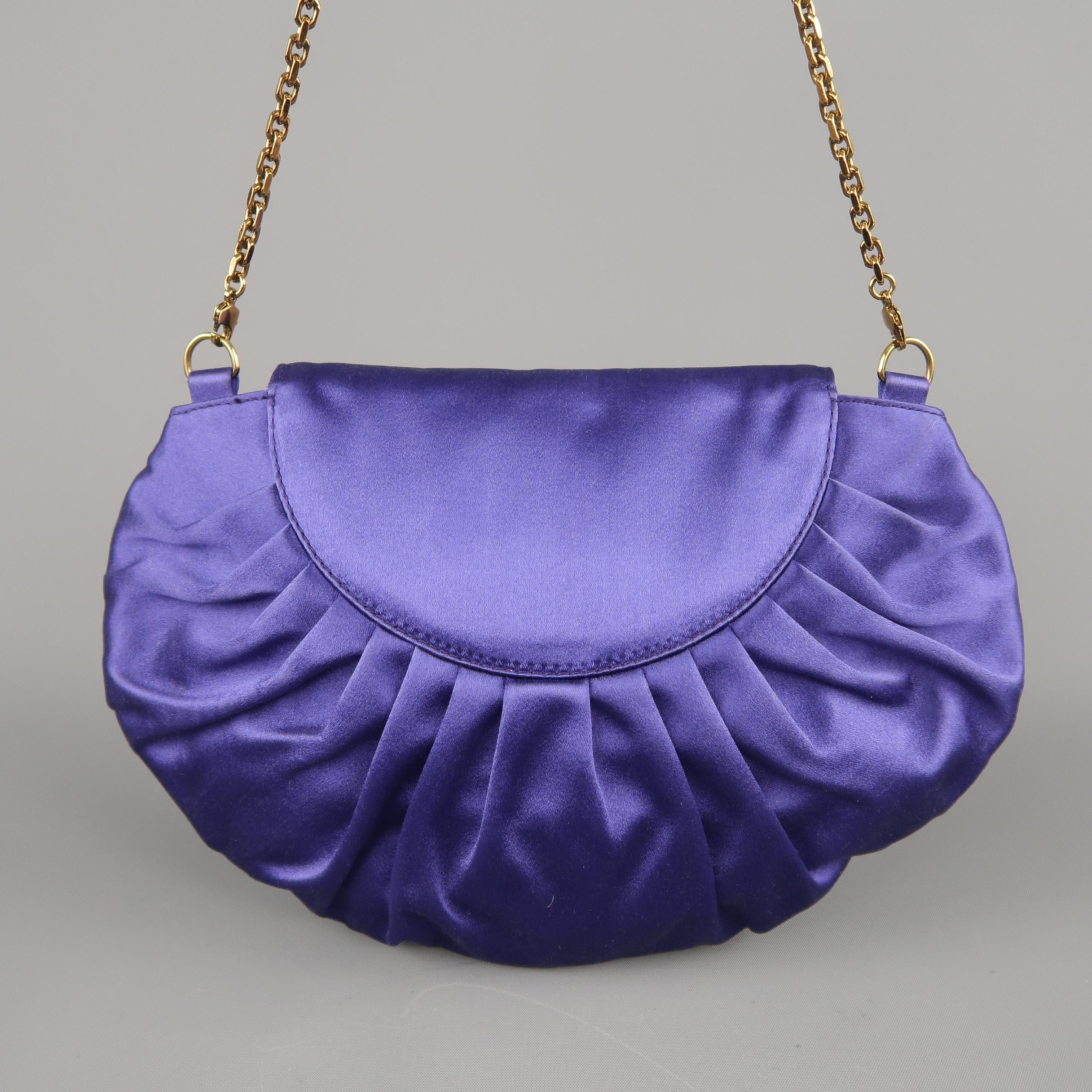 purple pleated bag