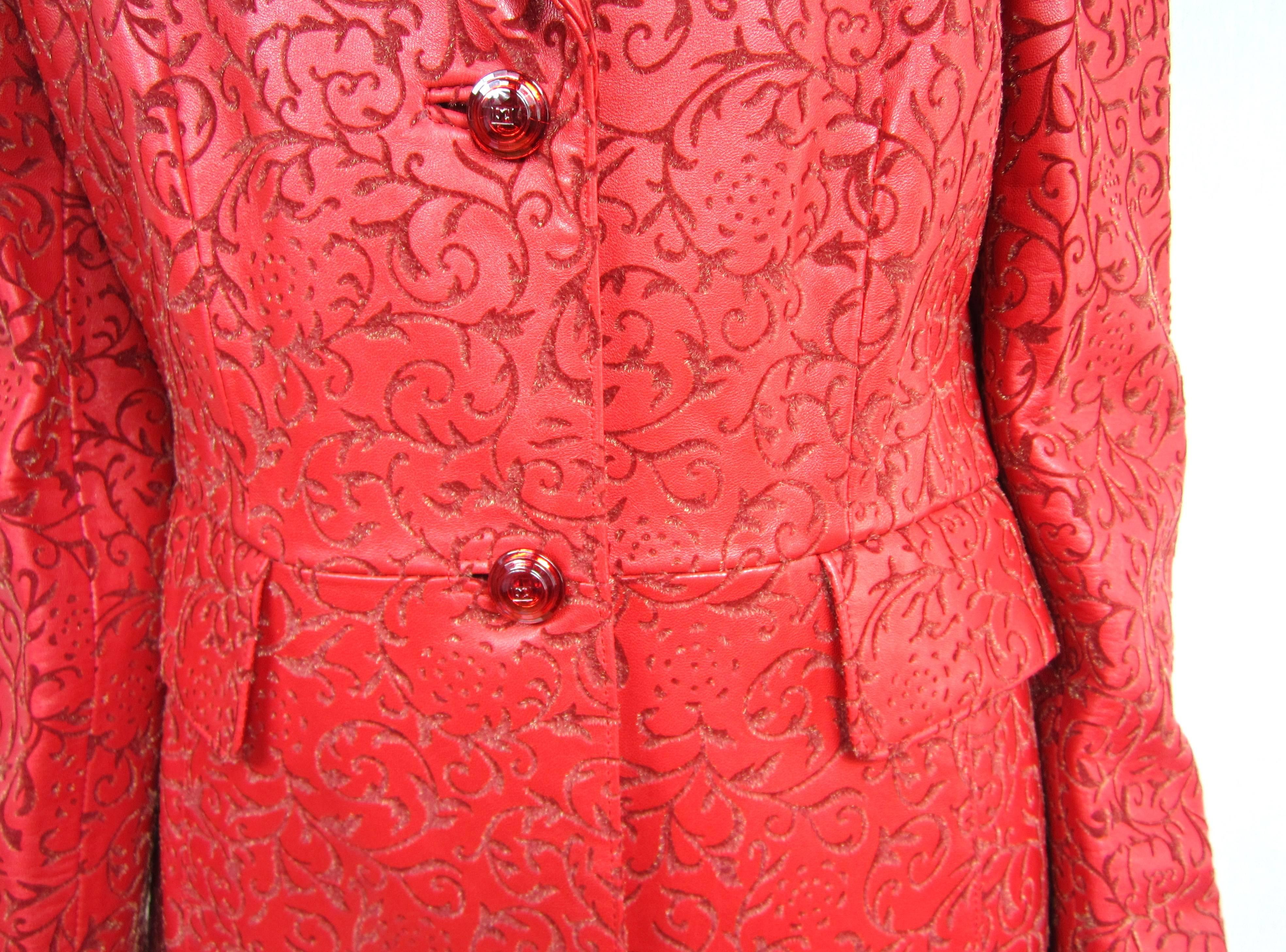 embossed suit jacket