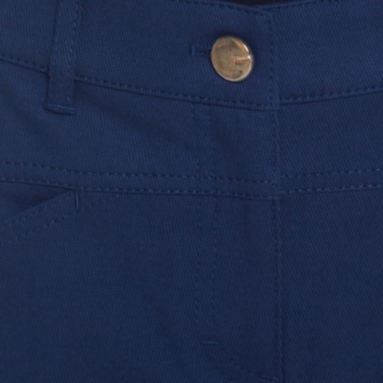 Escada Bleu saphire Denim Stretch Teresa Straight Leg Jeans S en vente 2