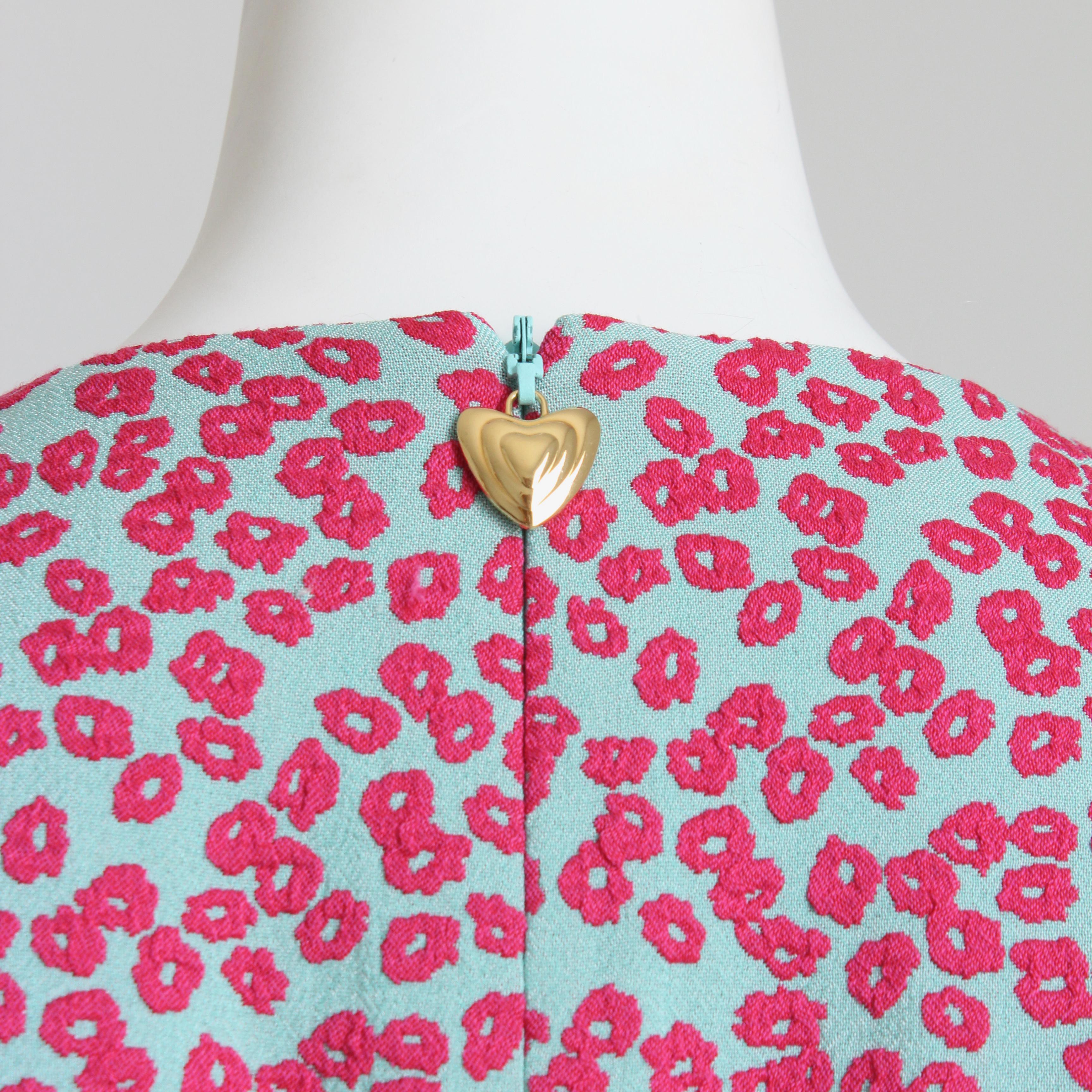 Escada Short-Sleeve Mini Daisy Jacquard Dress EU 40 EUC Spring Summer For Sale 4