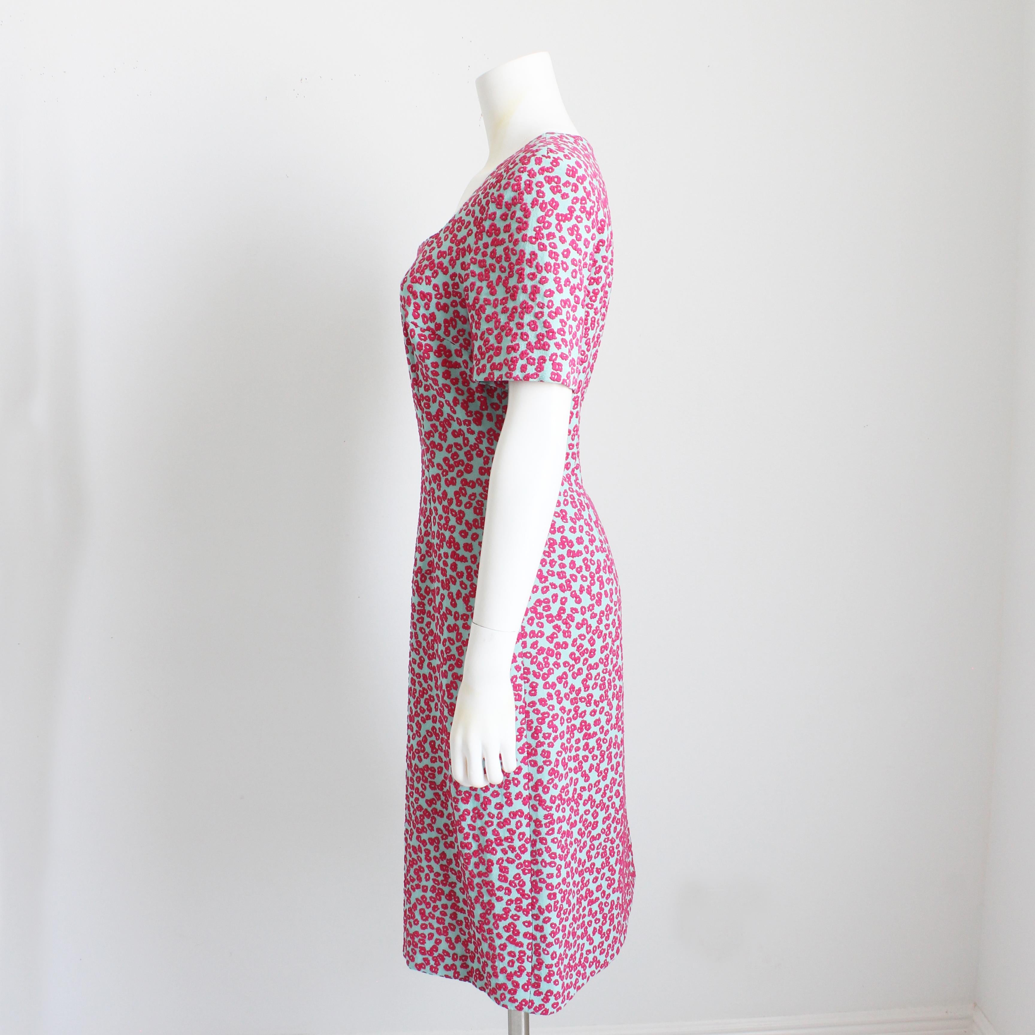 Escada Short-Sleeve Mini Daisy Jacquard Dress EU 40 EUC Spring Summer 5