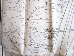 Escada Silk Scarf "Sailboat Sailing away" Made in Italy 1990s New, Never Worn