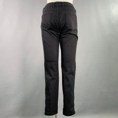 ESCADA Size 12 Black Cotton Blend 5 Pocket Jeans