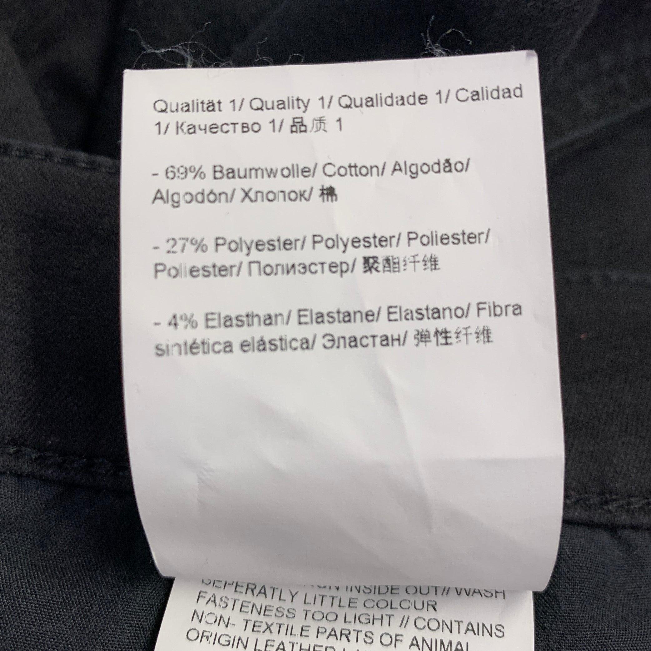 ESCADA Size 12 Black Cotton Blend 5 Pocket Jeans For Sale 1