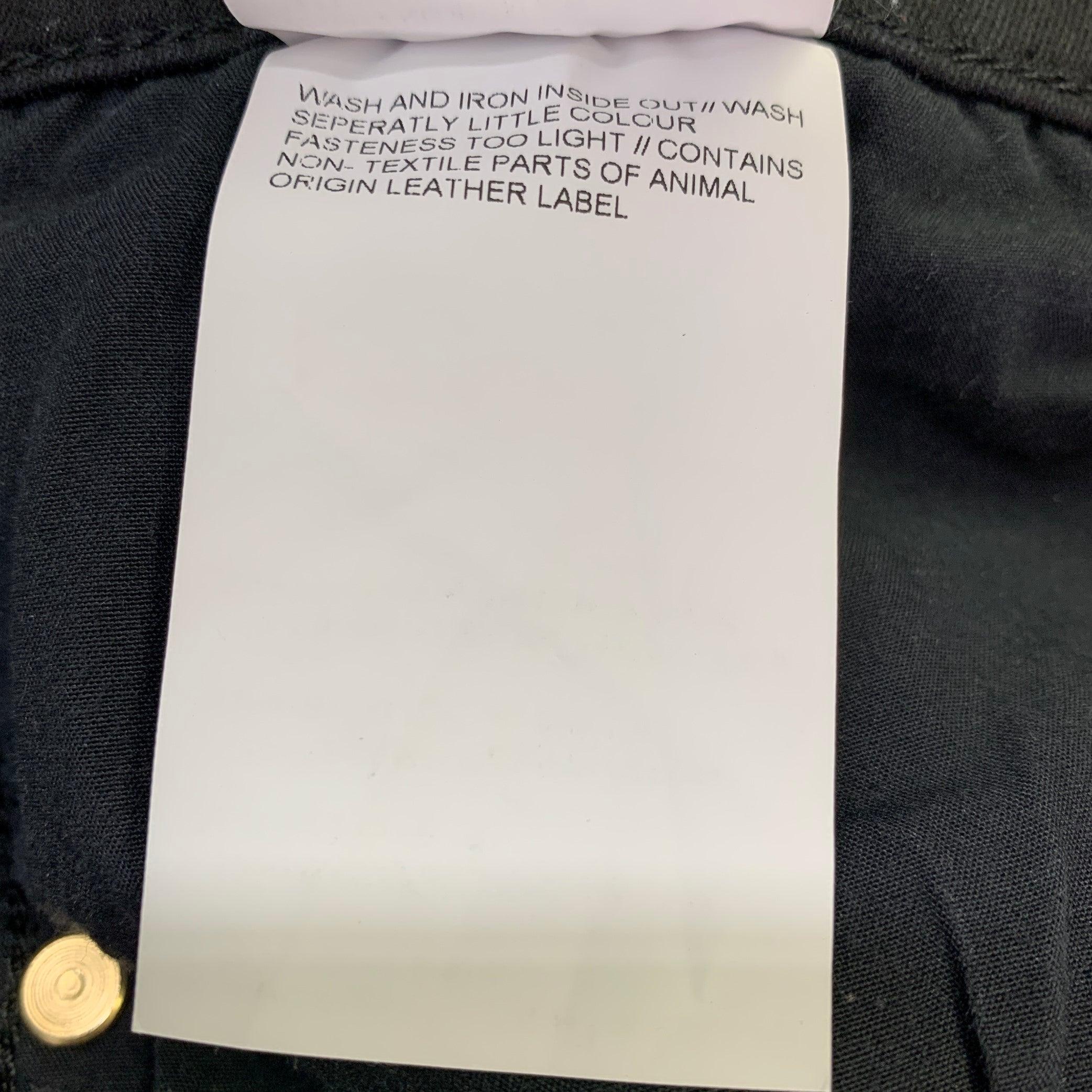 ESCADA Size 12 Black Cotton Blend 5 Pocket Jeans For Sale 2