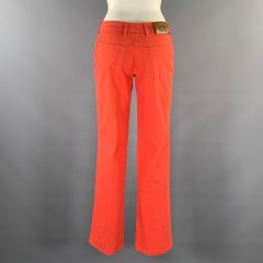 ESCADA Size 28 Coral Cotton Blend Casual Pants