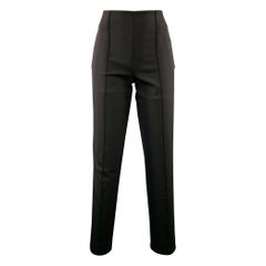 ESCADA Size 4 Black Polyamide Blend Tapered Side Zipper Dress Pants