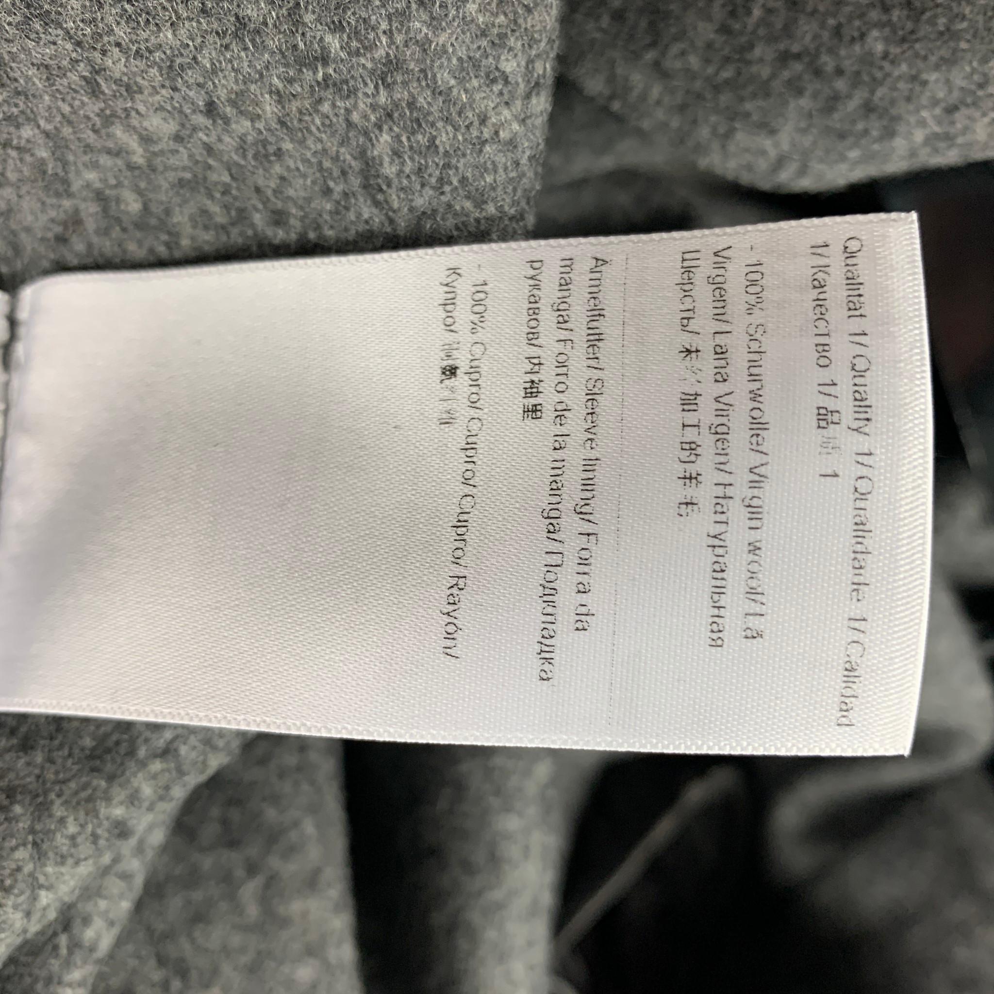 ESCADA Size 6 Grey & Silver Virgin Wool Paint Splatter Jacket 1