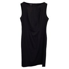Escada Sleeveless Sheath Dress in Black Cotton