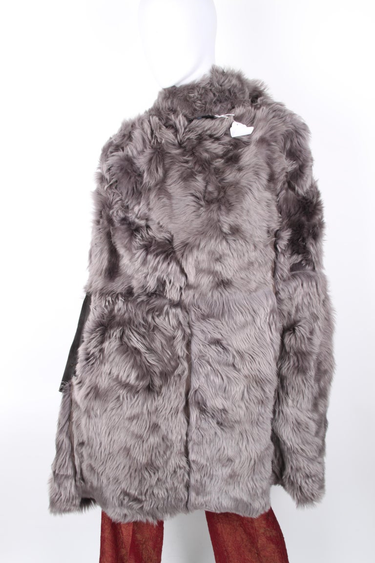 Escada Sport longline grey lammy coat For Sale at 1stDibs