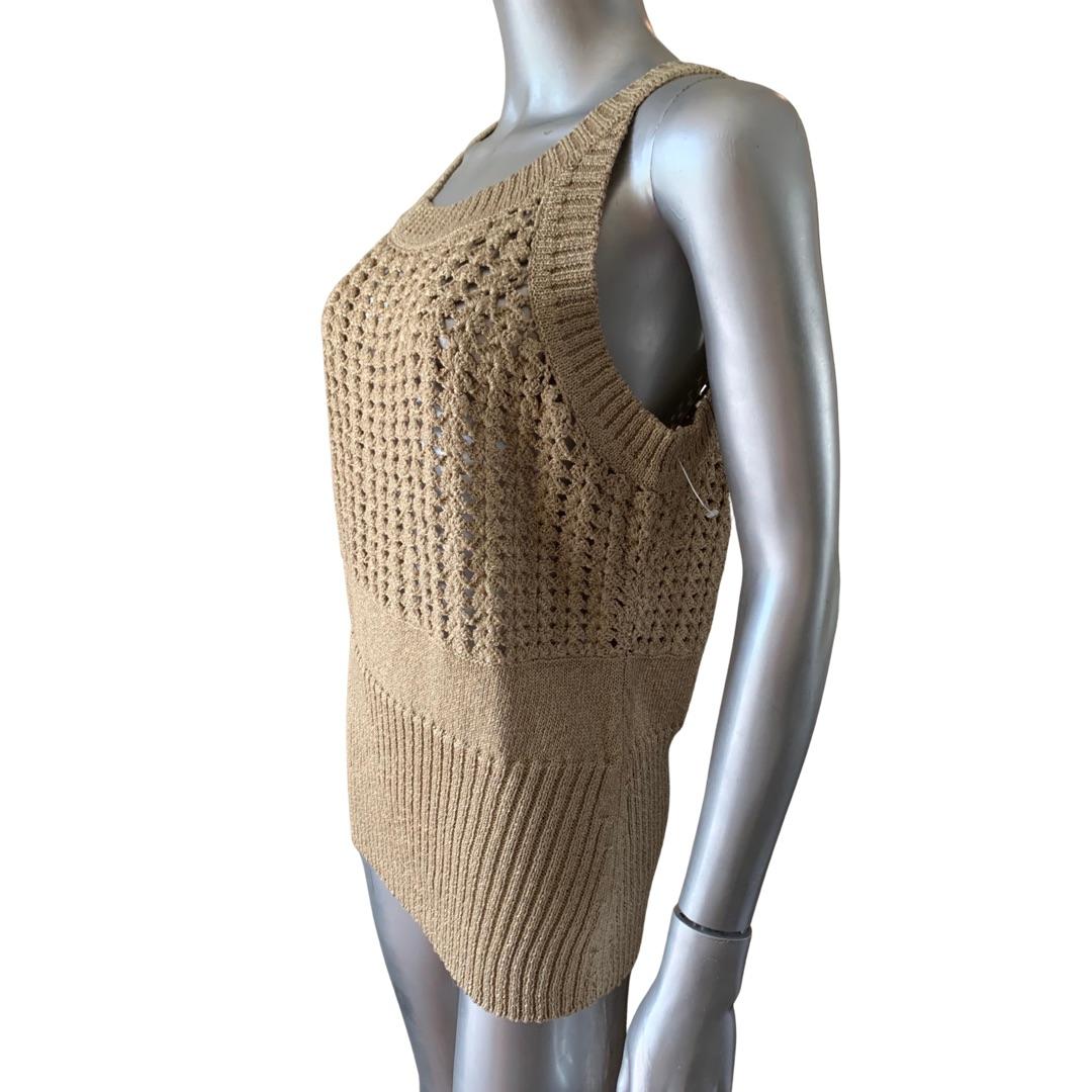 gold knit vest