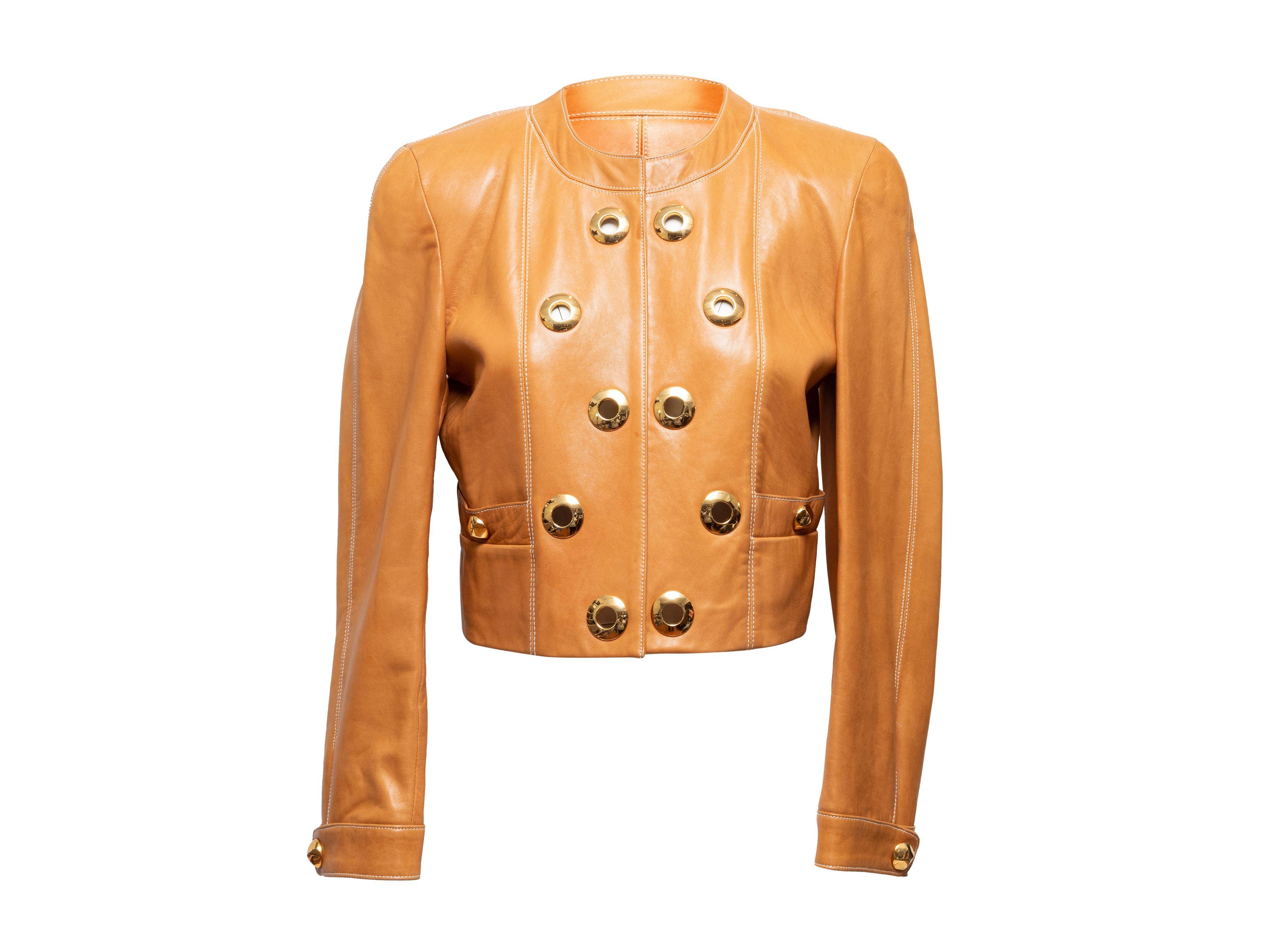 grommet leather jacket