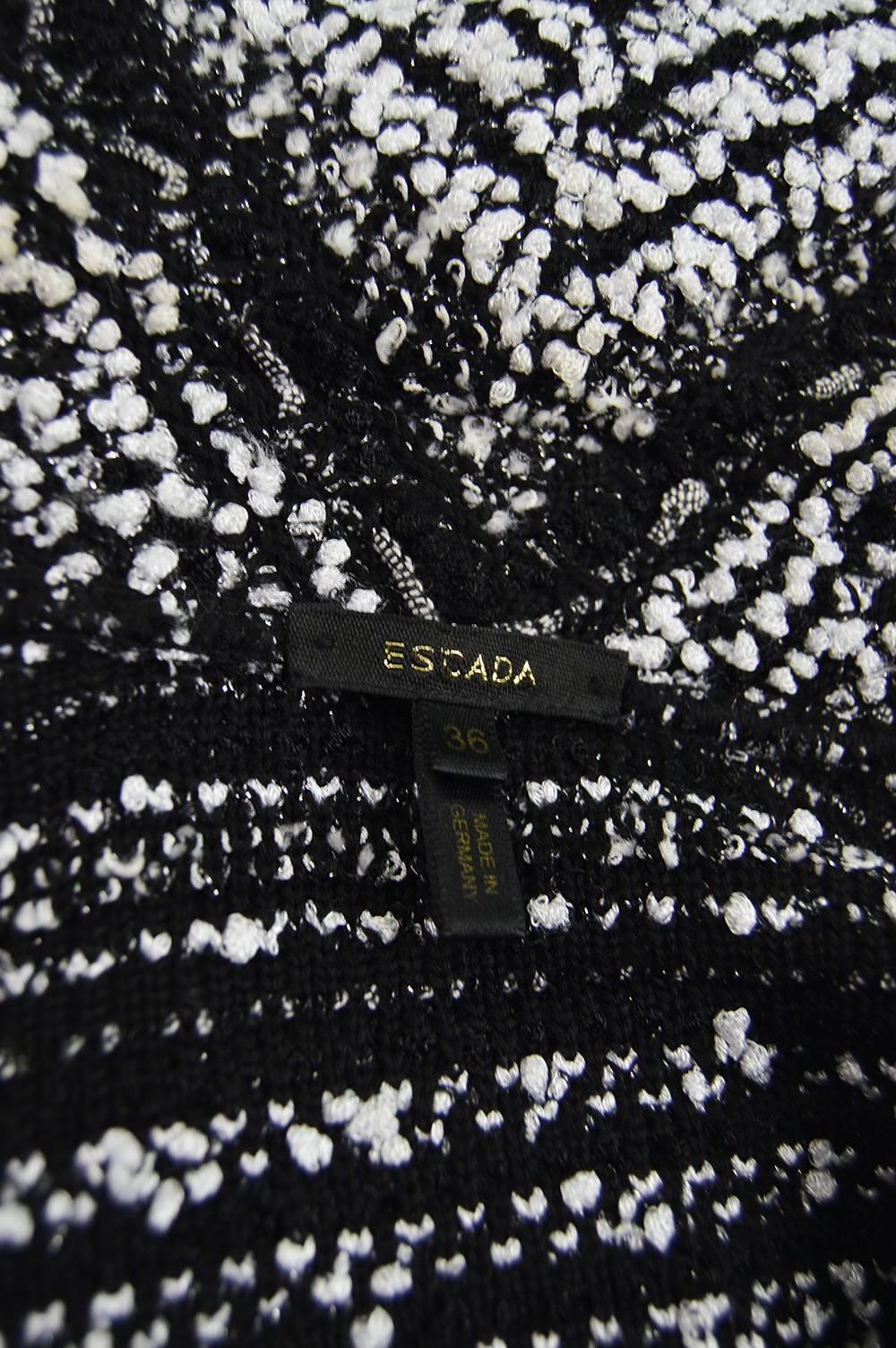 Escada Textured Bouclé Tweed Jacket For Sale 2