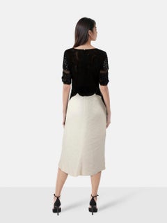 Escada Two Tone Embellished Panels Dress Size L