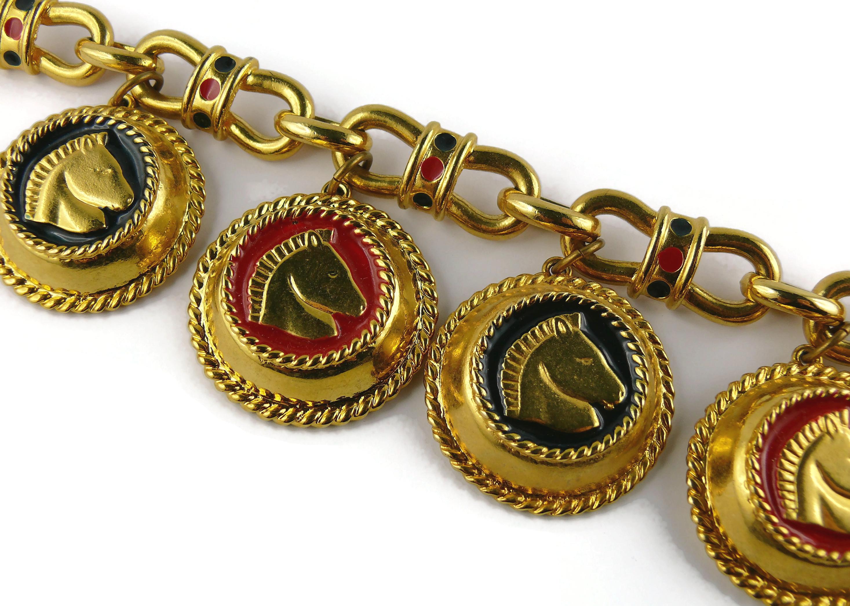 vintage gold charm necklace