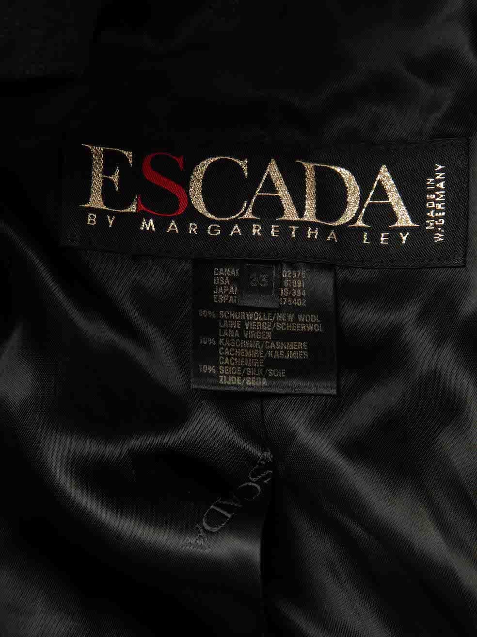 Women's Escada Vintage Grey Buttoned Detail Blazer Size S