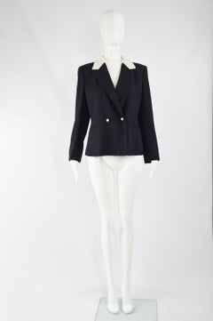 Escada Vintage Pearl Beaded Collar Blazer Jacket, 1980s